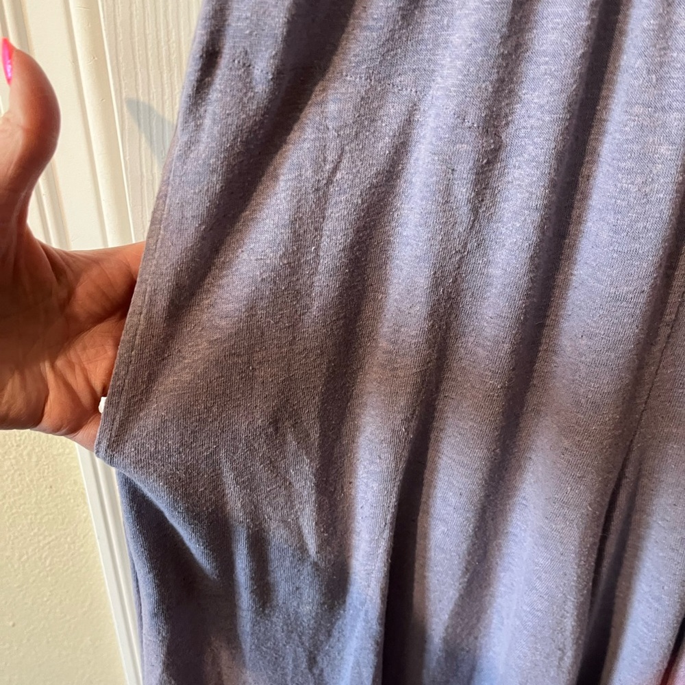 FP Movement by Free People Lavender Smocked Jumpsuit M Wide Leg Pockets - Picture 5 of 9